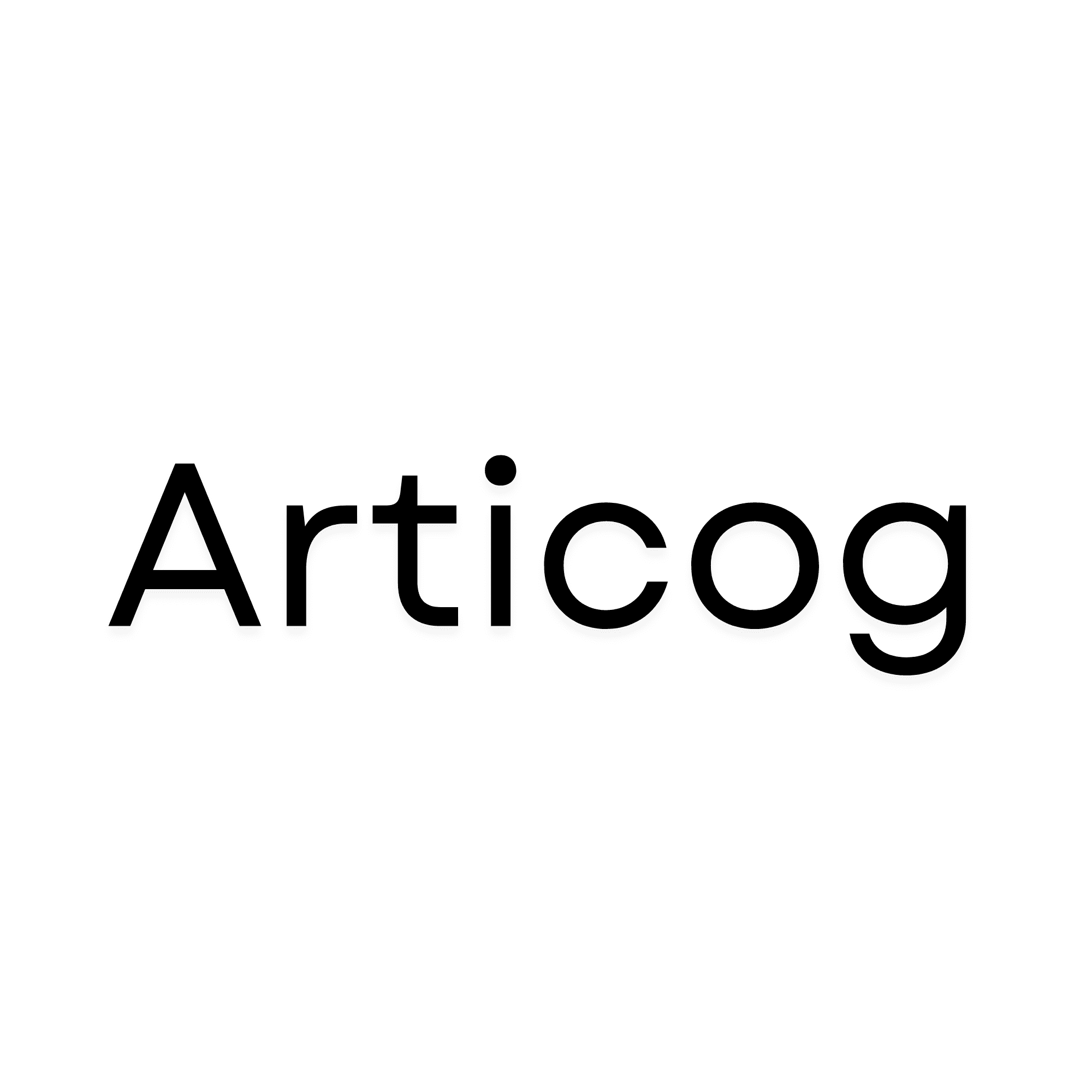 Articog black logo on white background